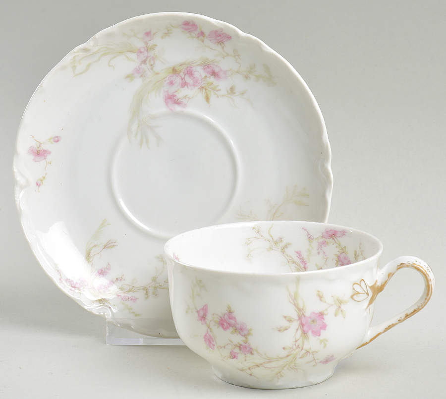 Schleiger 1166-1 Flat Cup & Saucer Set by Haviland-1