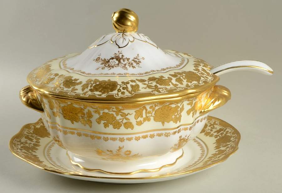 Grand Baroque Tureen & Lid w/Ladle & Underplate by Hammersley-1