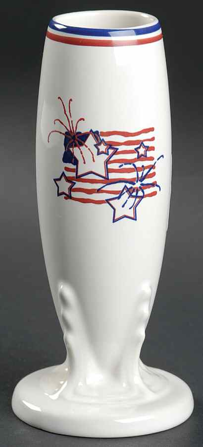 Fiesta Stars & Stripes 6" Bud Vase by Homer Laughlin -1