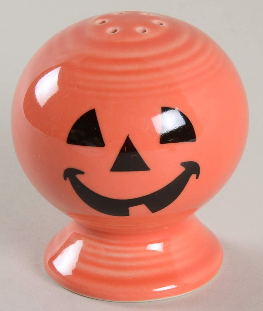 Fiesta Happy Pumpkin (Persimmon) Pepper Shaker by Homer Laughlin -1