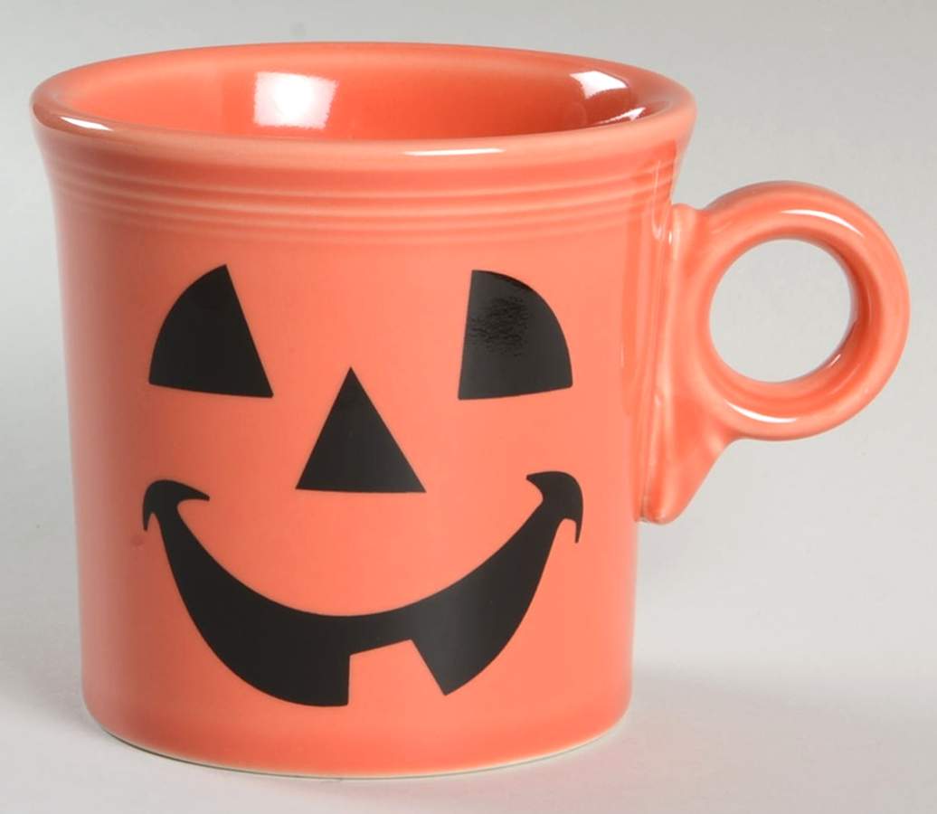 Fiesta Happy Pumpkin (Persimmon) Mug by Homer Laughlin -1
