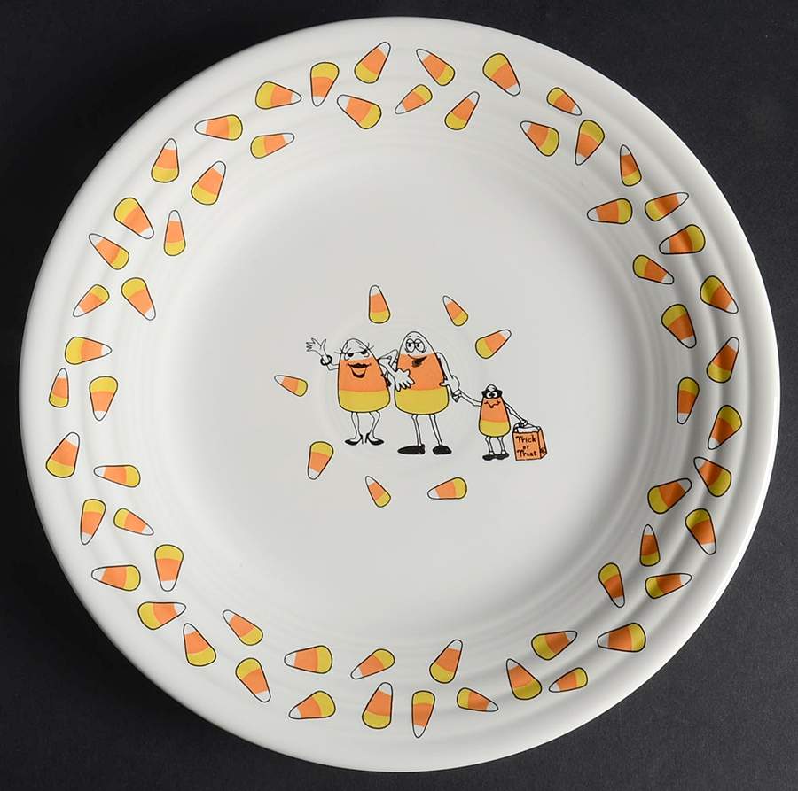 Fiesta Candy Corn Luncheon Plate by Homer Laughlin -1