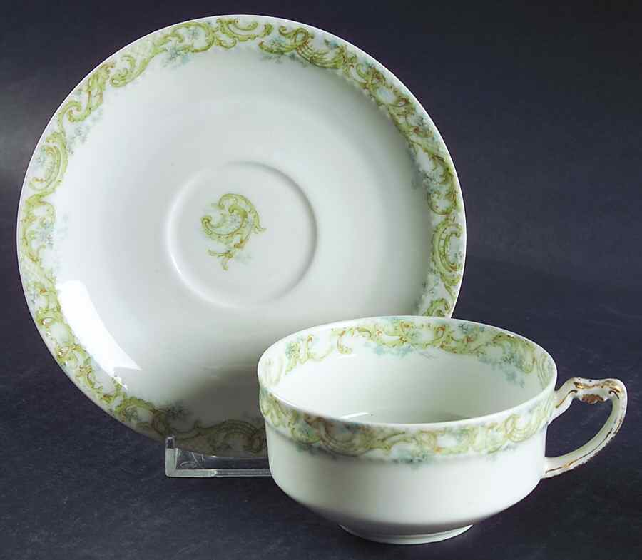 H2727 Flat Cup & Saucer Set by Haviland-1