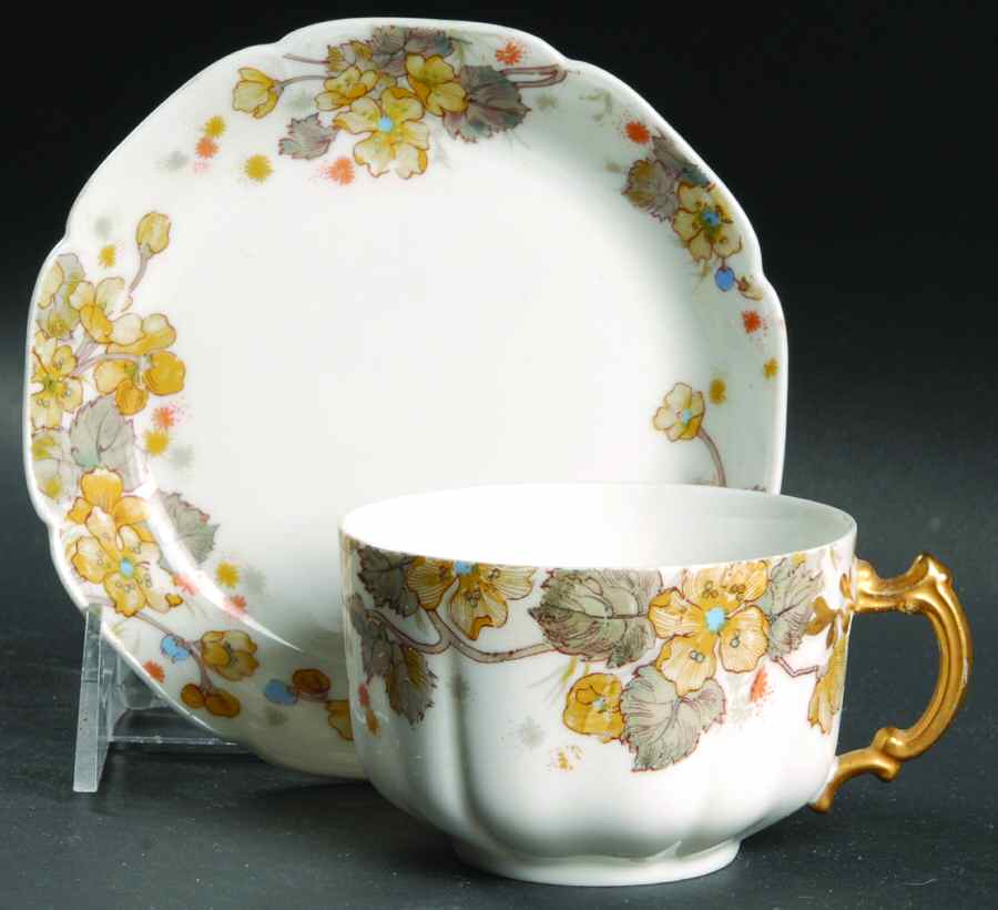 H2733 Flat Cup & Saucer Set by Haviland-1