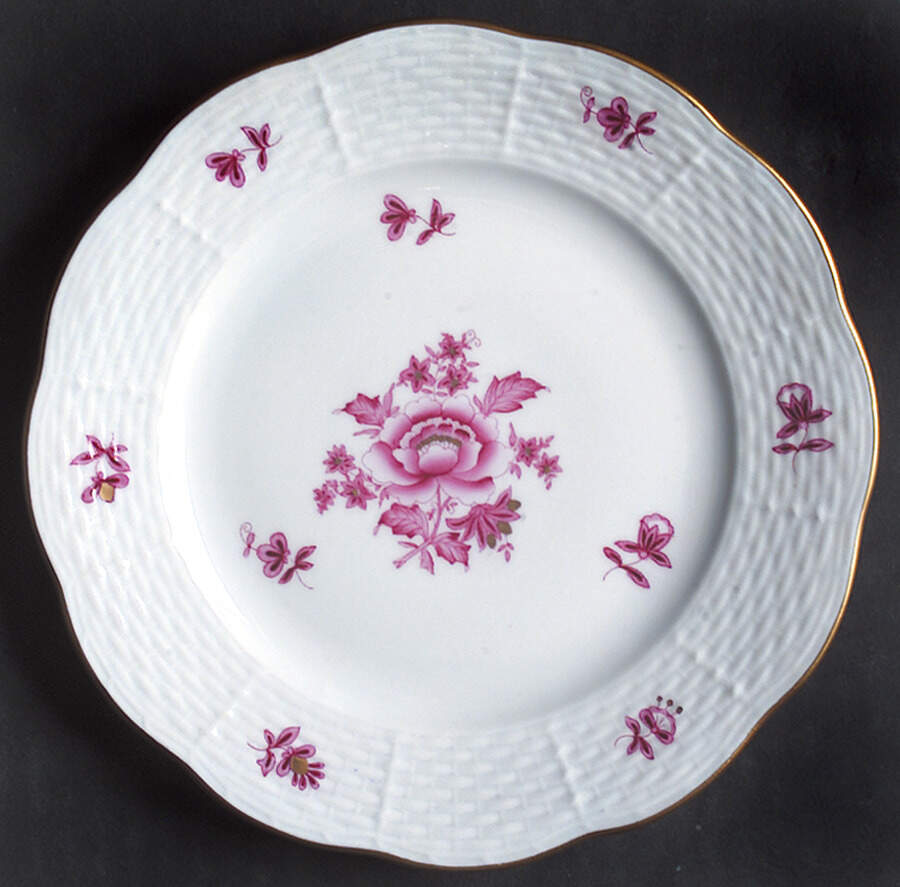 Nanking Bouquet Pink (NBP) Bread & Butter Plate by Herend-1