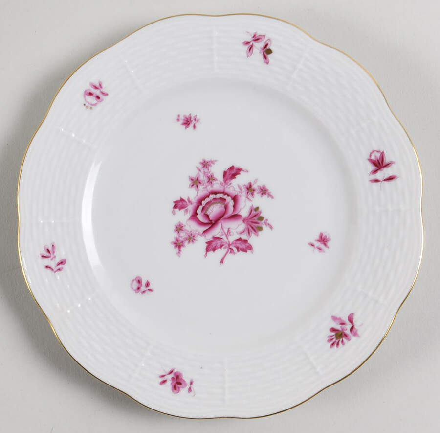 Nanking Bouquet Pink (NBP) Bread & Butter Plate by Herend-1