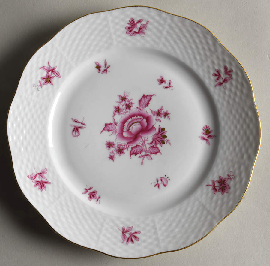 Nanking Bouquet Pink (NBP) Salad Plate by Herend-1