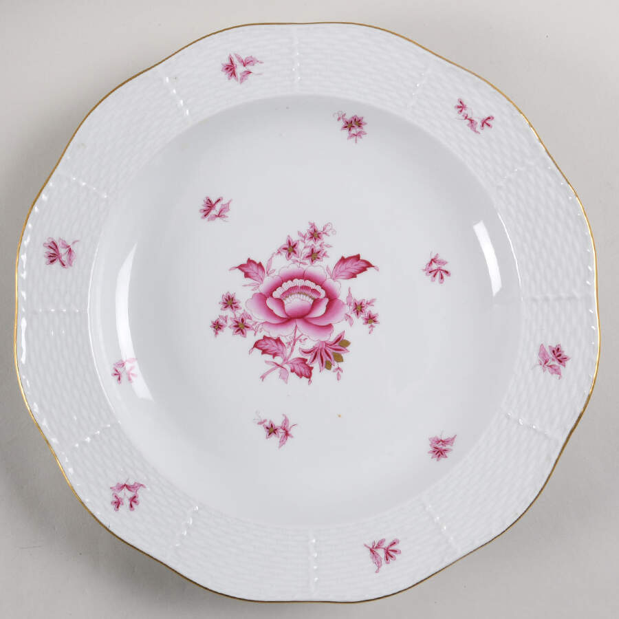 Nanking Bouquet Pink (NBP) 12" Chop Plate (Round Platter) by Herend-1