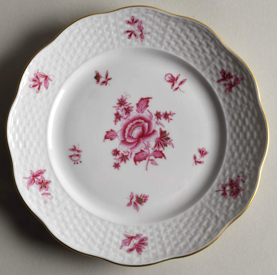 Nanking Bouquet Pink (NBP) Salad Plate by Herend-1