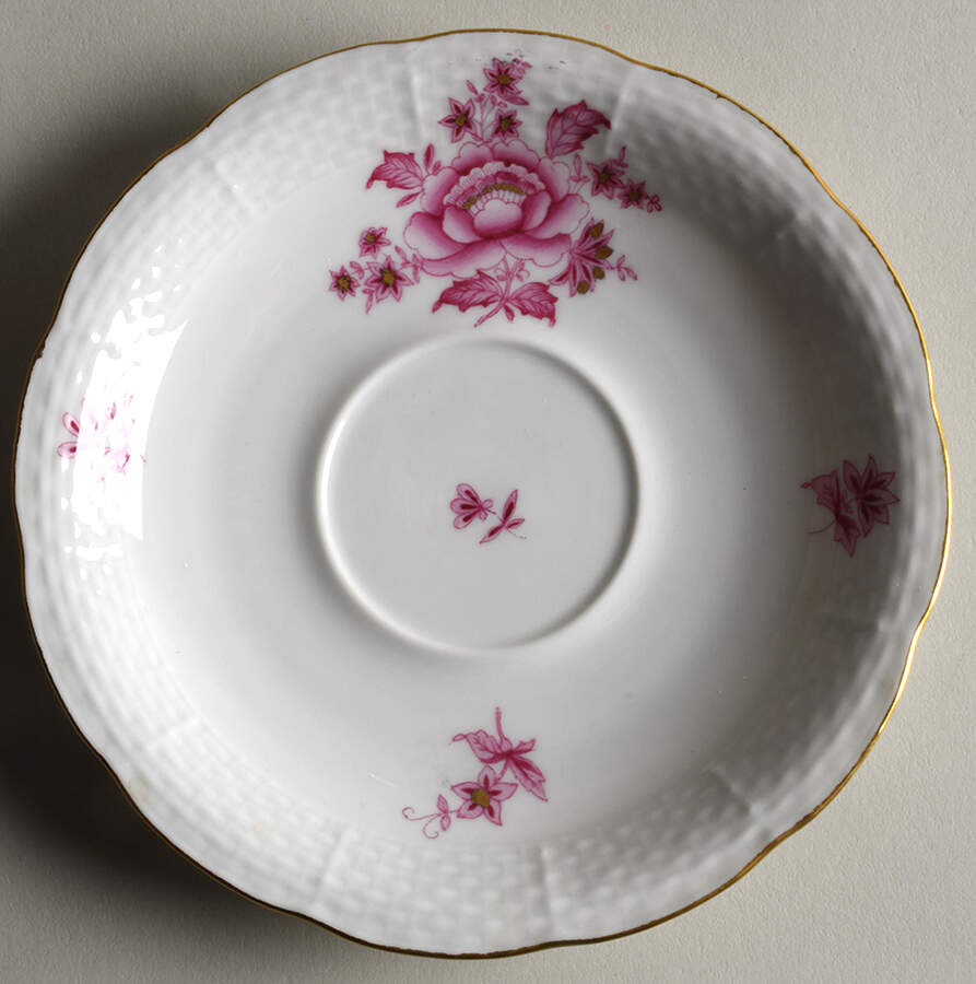 Nanking Bouquet Pink (NBP) Saucer by Herend-1