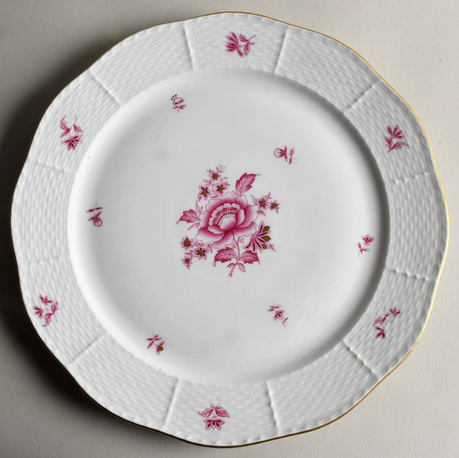 Nanking Bouquet Pink (NBP) 11" Chop Plate (Round Platter) by Herend-1