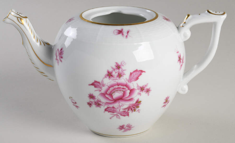 Nanking Bouquet Pink (NBP) Small Teapot No Lid by Herend-1