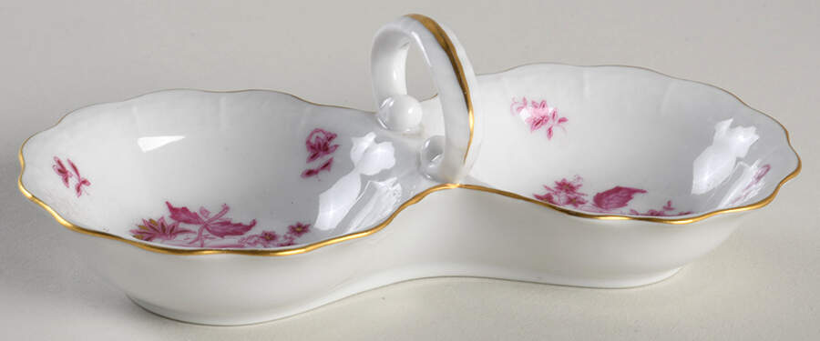 Nanking Bouquet Pink (NBP) Salt Dip by Herend-1