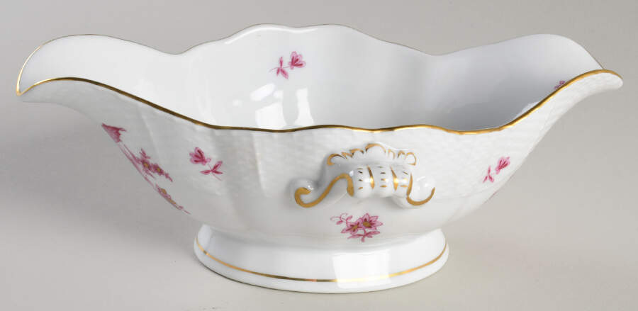 Nanking Bouquet Pink (NBP) Open Sauce Boat by Herend-1