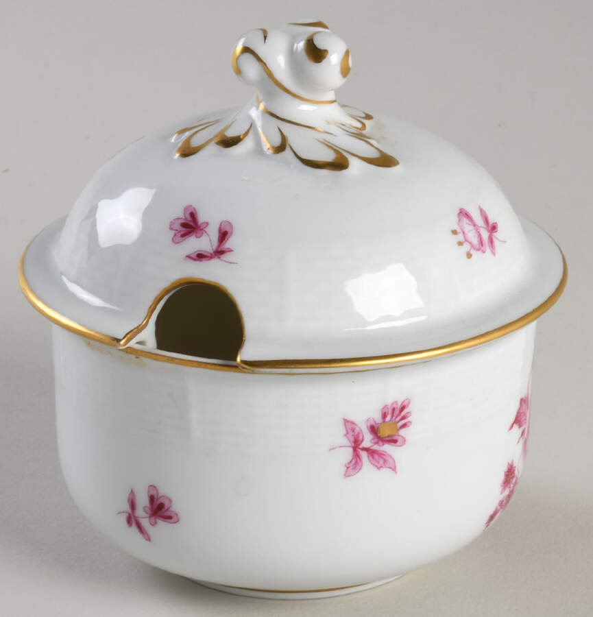 Nanking Bouquet Pink (NBP) Jam/Jelly & Lid by Herend-1