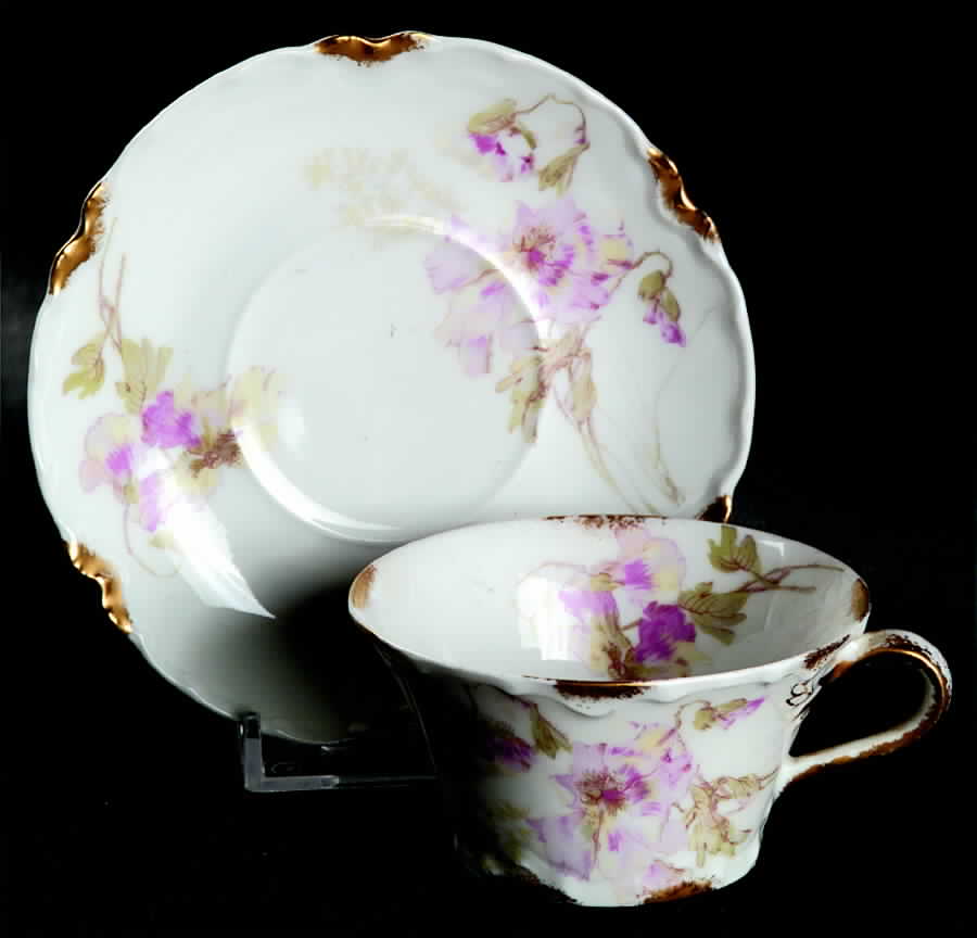 Schleiger 54-1 Flat Demitasse Cup & Saucer Set by Haviland-1