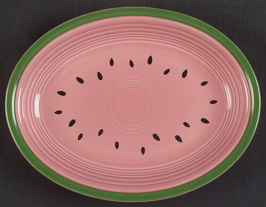 Fiesta Watermelon 11" Oval Serving Platter by Homer Laughlin -1
