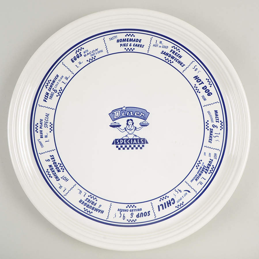 Fiesta Diner Cobalt 15" Chop Plate (Round Platter) by Homer Laughlin -1