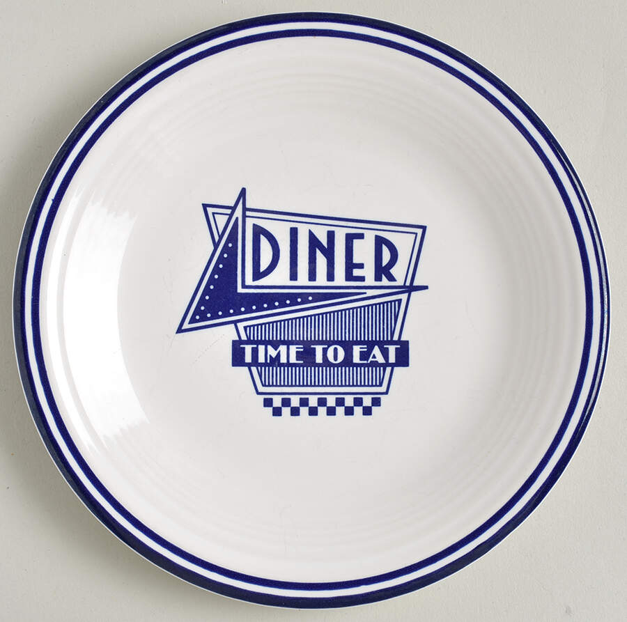 Fiesta Diner Cobalt Salad Plate by Homer Laughlin -1
