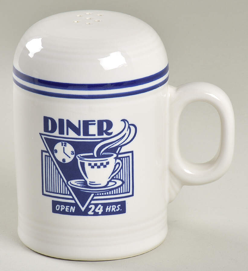 Fiesta Diner Cobalt Stove Top Salt Shaker by Homer Laughlin -1