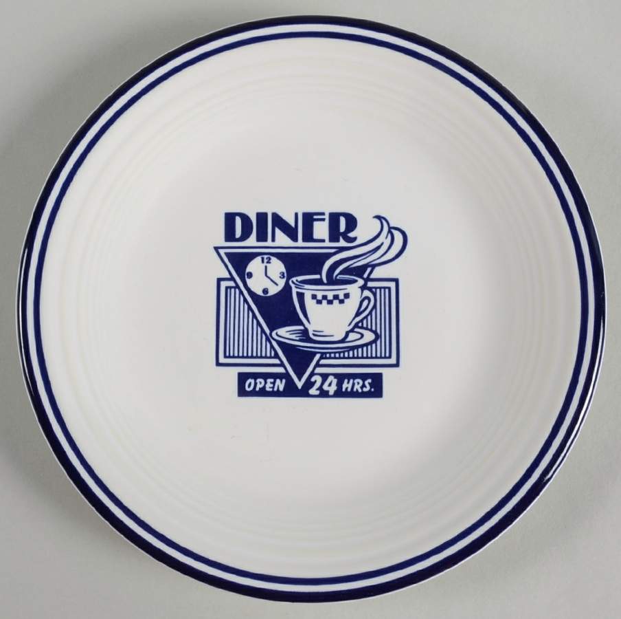 Fiesta Diner Cobalt Salad Plate by Homer Laughlin -1