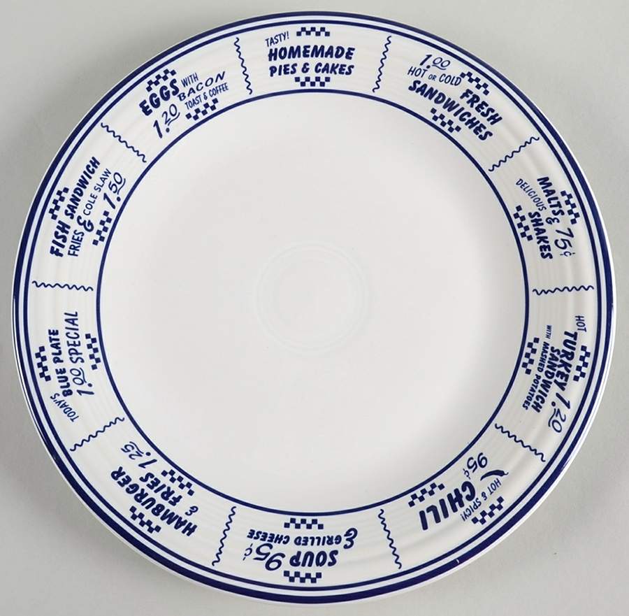 Fiesta Diner Cobalt Dinner Plate by Homer Laughlin -1