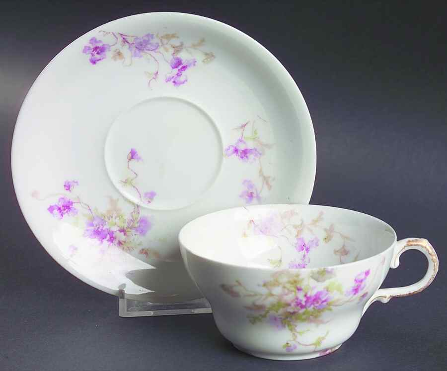 Schleiger 147-2 Flat Cup & Saucer Set by Haviland-1