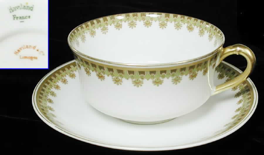 Schleiger 1212-1 Flat Cup & Saucer Set by Haviland-1