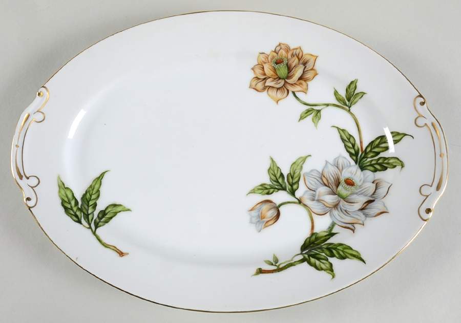 Carolyn 14" Oval Serving Platter by Hira China-1