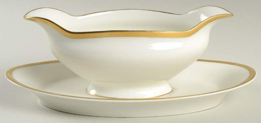 H2775 Gravy Boat with Attached Underplate by Haviland-1