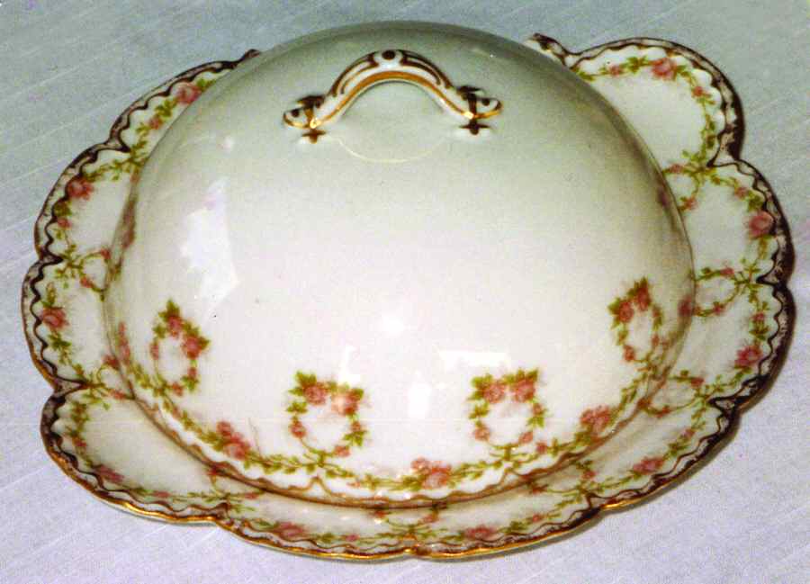 Schleiger 1142-1 Round Covered Butter by Haviland-1