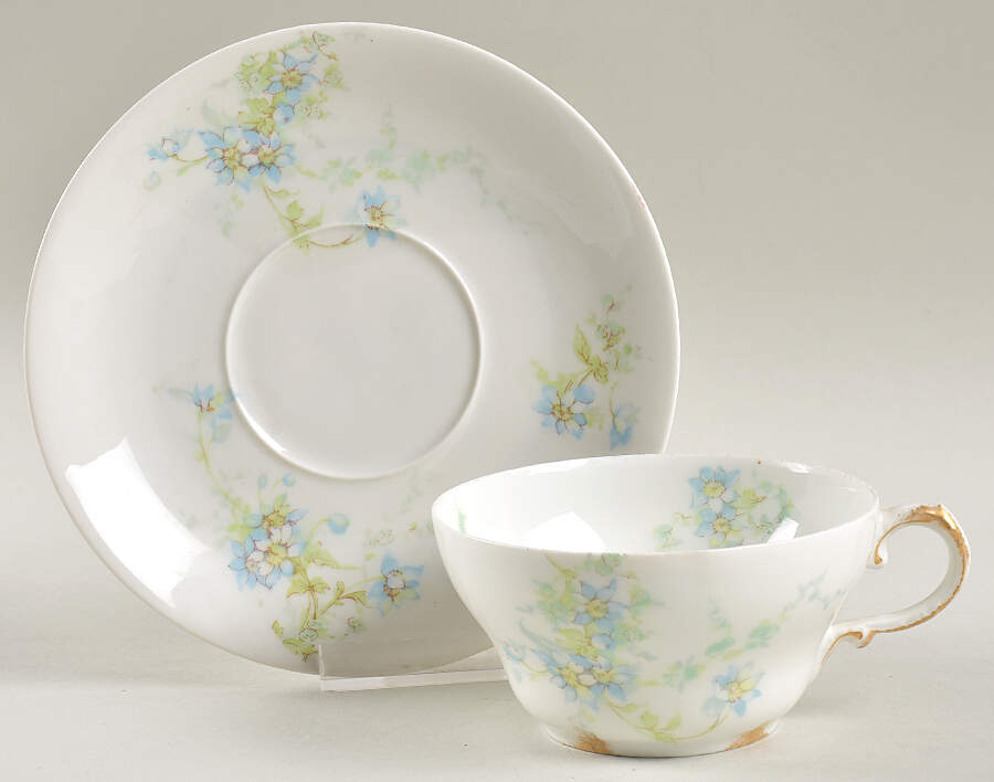Schleiger 1014-4 Flat Cup & Saucer Set by Haviland-1