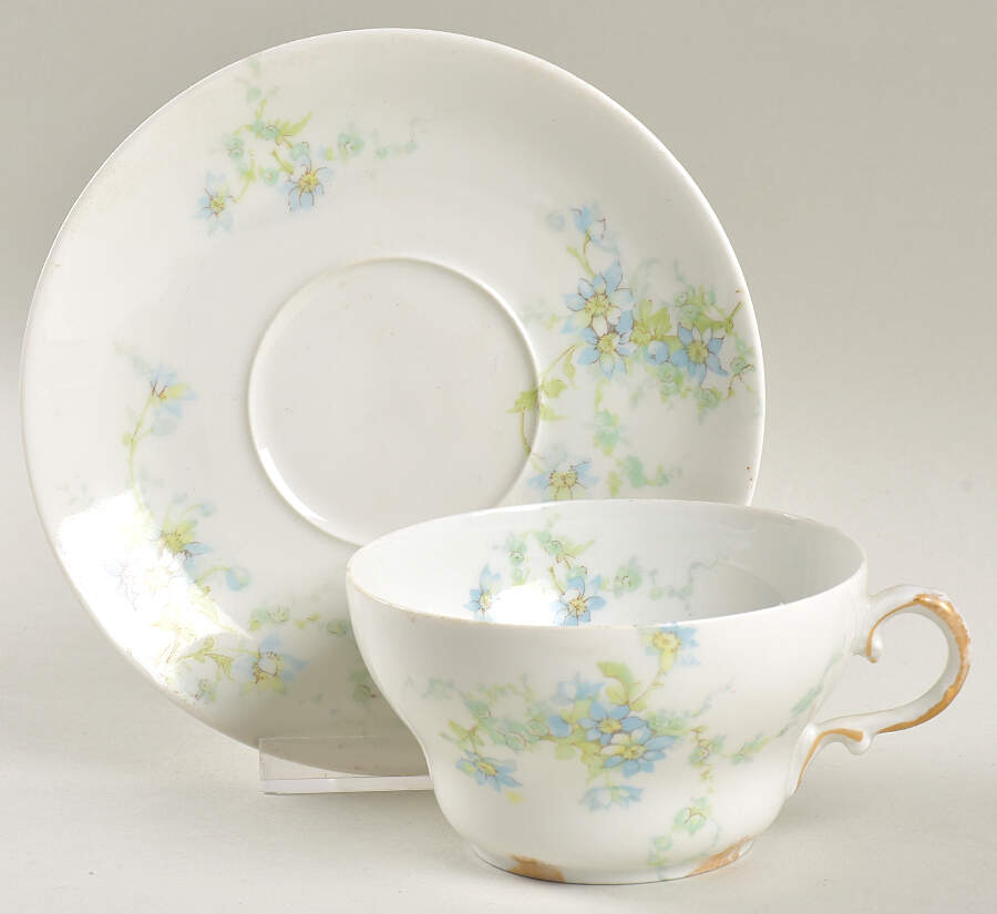 Schleiger 1014-4 Flat Cup & Saucer Set by Haviland-1