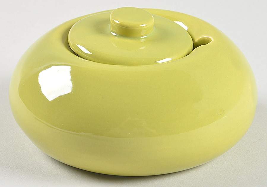 Malibu Modern Chartreuse Sugar Bowl & Lid by Hollydale-1