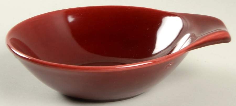 Malibu Modern Maroon Red Lugged Soup Bowl by Hollydale-1