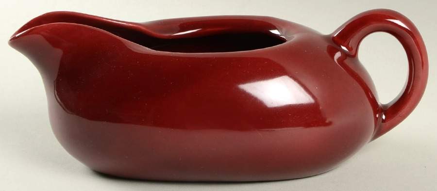 Malibu Modern Maroon Red Gravy Boat by Hollydale-1
