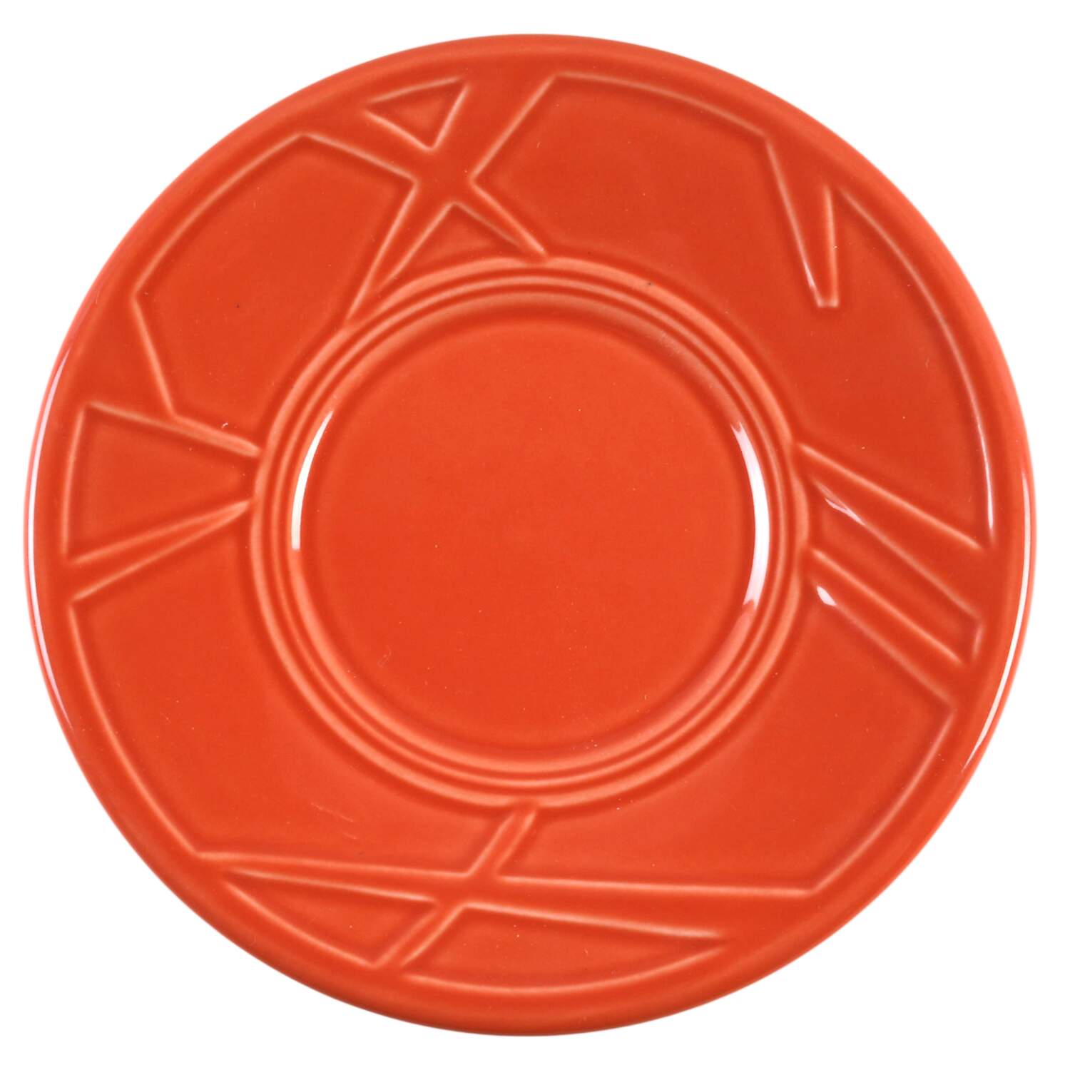 Fiesta 2000 Persimmon Saucer for a Mug/Cup by Homer Laughlin -1