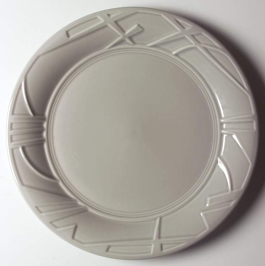 Fiesta 2000 Gray 14" Chop Plate (Round Platter) by Homer Laughlin -1