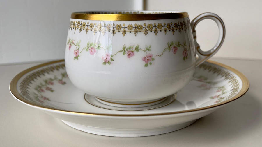 Schleiger 620-1 Footed Cup & Saucer Set by Haviland-1
