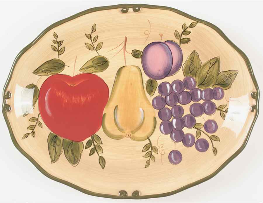 Granada 18" Oval Serving Platter by Home Trends-1