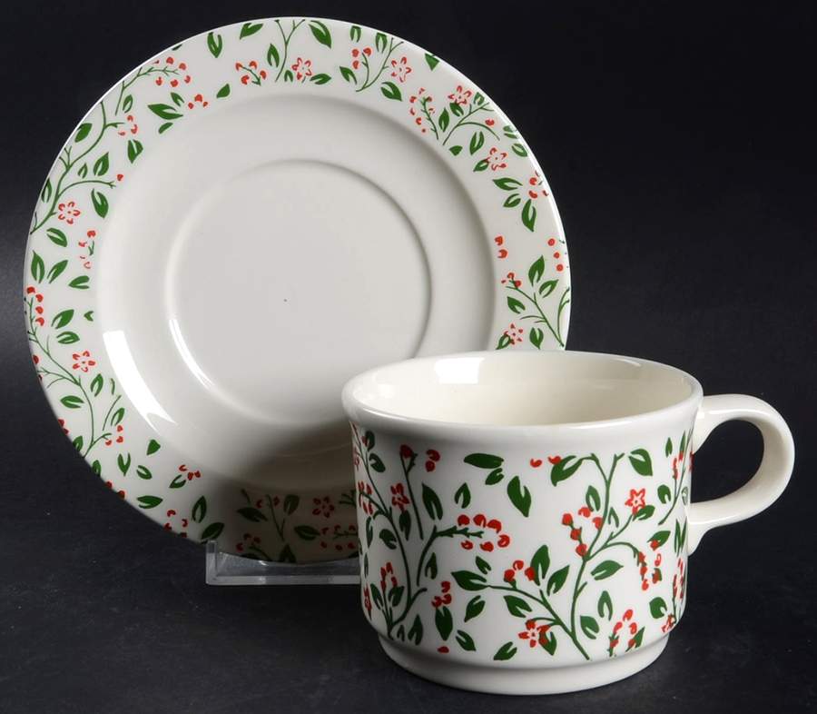 HLC3498 Flat Cup & Saucer Set by Homer Laughlin -1