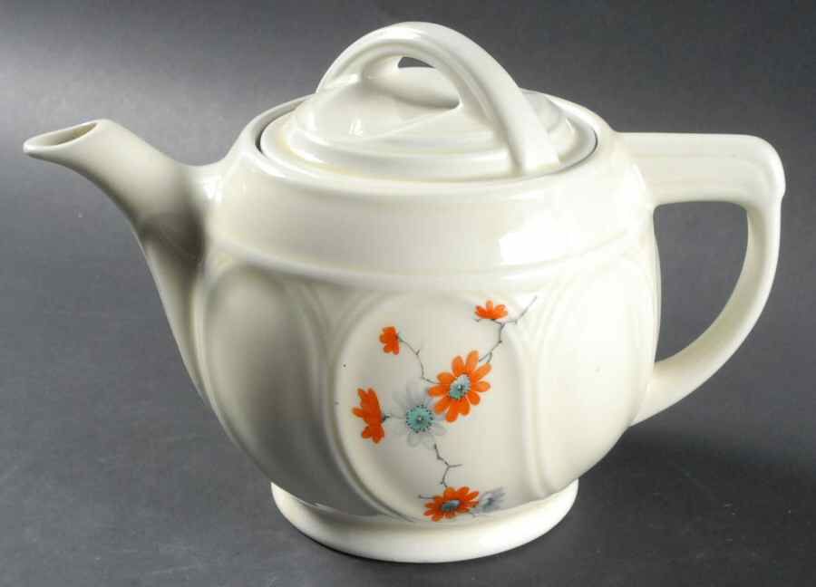 Daisy Cathedral Coffee Pot & Lid by Hall-1
