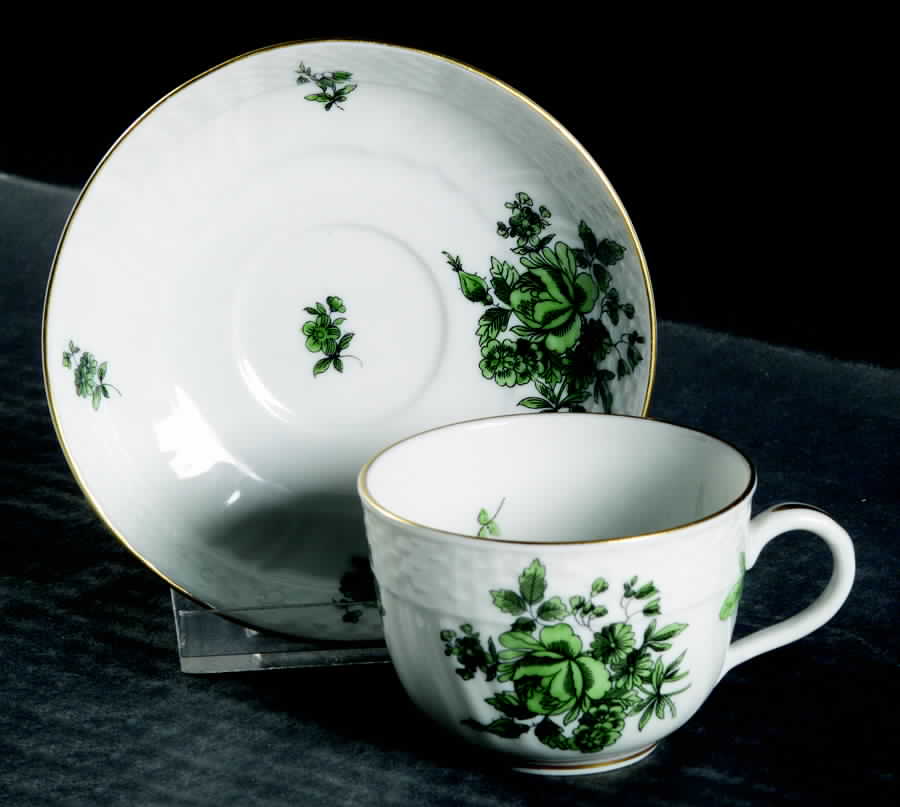 Her41 Flat Demitasse Cup & Saucer Set by Herend-1