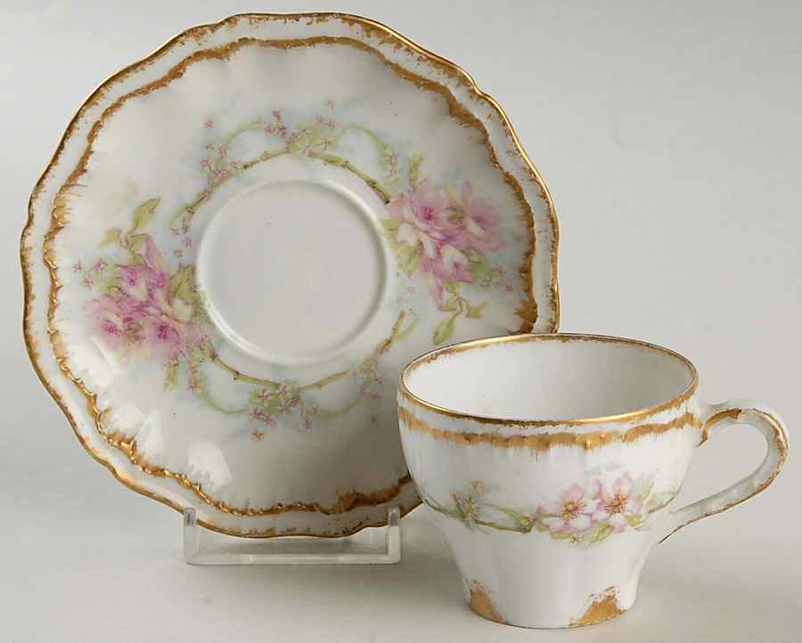 Schleiger 1067-1 Flat Demitasse Cup & Saucer Set by Haviland-1