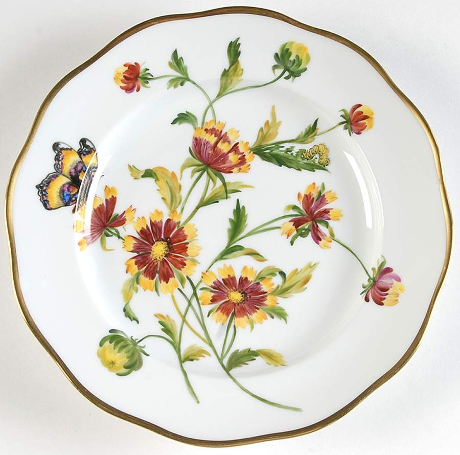 American Wildflowers Salad/Dessert Plate by Herend-1