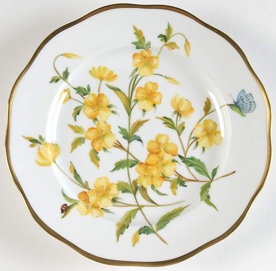 American Wildflowers Salad/Dessert Plate by Herend-1