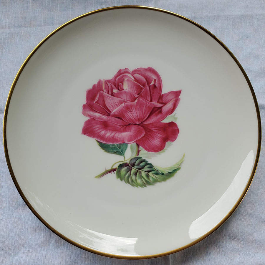 Rose Salad Plate by Heinrich - H&C-1