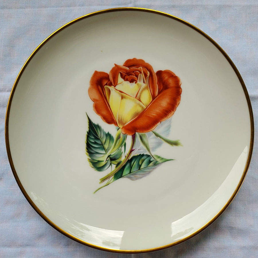 Rose Salad Plate by Heinrich - H&C-1