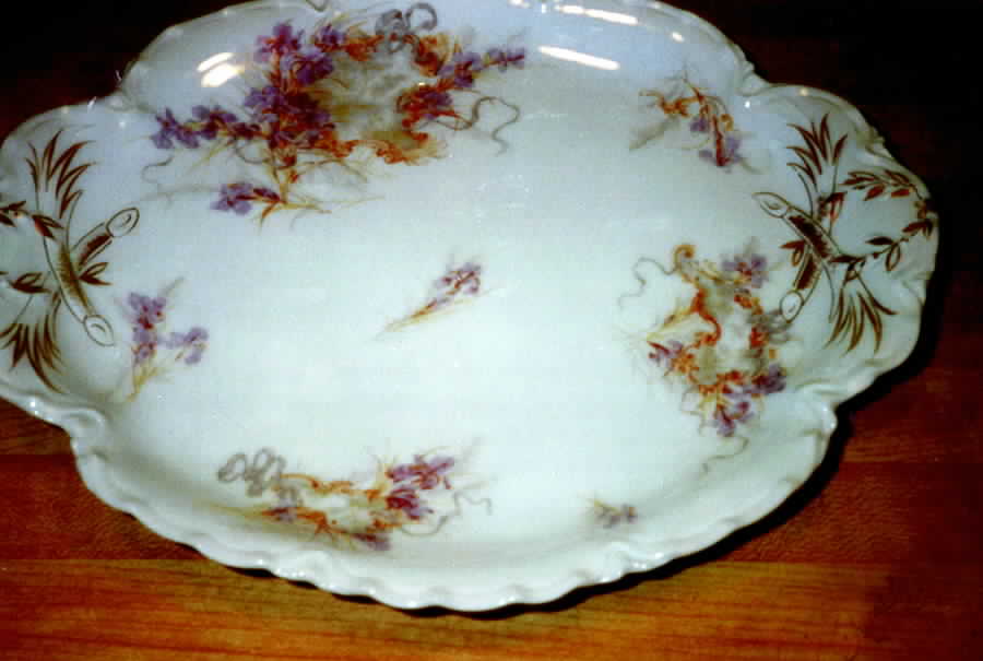Schleiger 482-2 14" Oval Serving Platter by Haviland-1