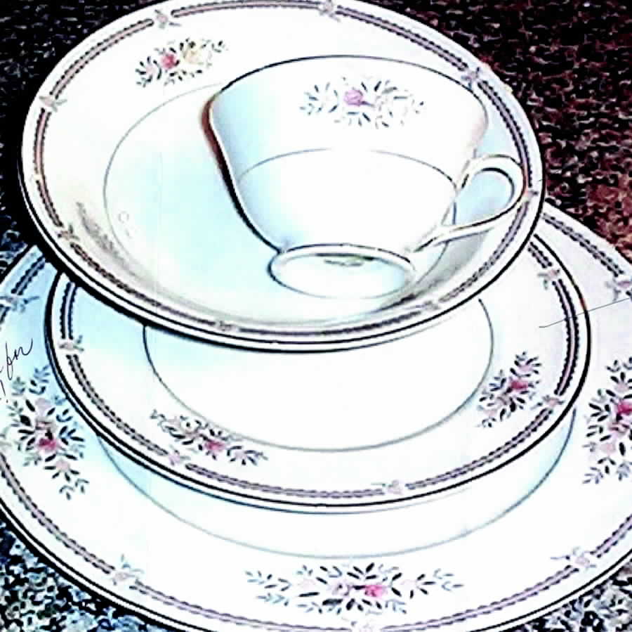 Burgundy Rose Dinner Plate by Harmony House China-1